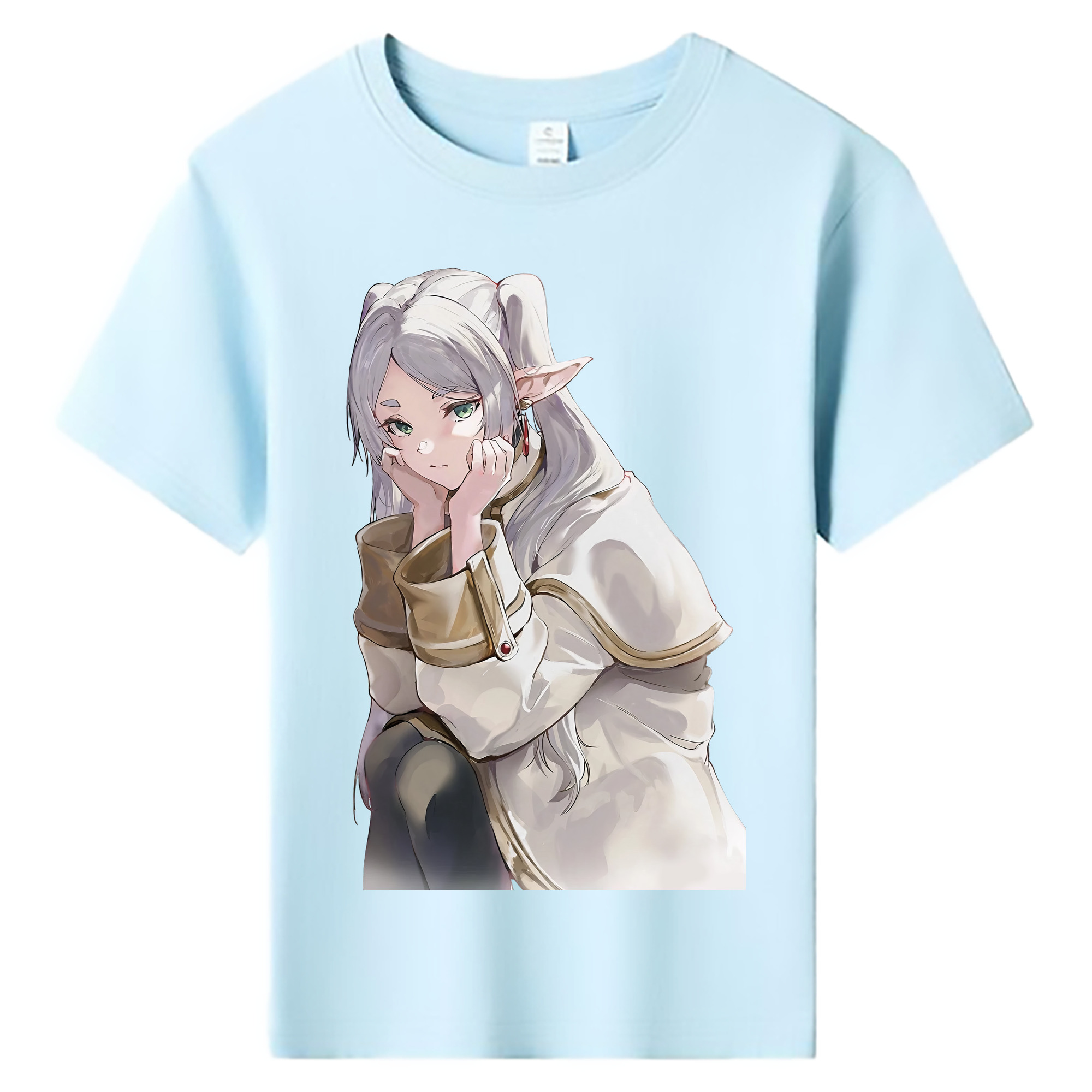 （画像用） 葬送のフリーレン Frieren 綿100％キッズTシャツ（フロントプリント）